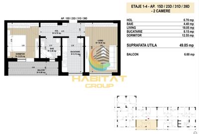 Apartament cu 2 camere în Central
