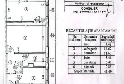 Apartament cu 2 camere semidecomandat în Central