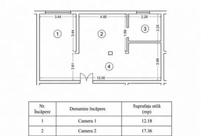 Apartament cu 3 camere decomandat în Central