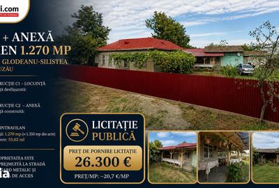 Casă cu 3 camere cu Teren 1350 Mp în Glodeanu-Siliștea