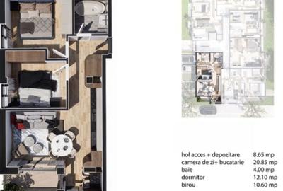 Apartament cu 3 camere în Baciu - 1