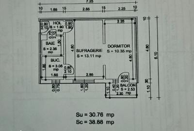 Apartament cu 2 camere în Ștefănești