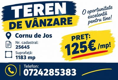 Teren de 1183 mp, în Răgman