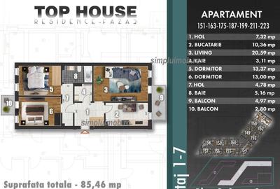 Apartament cu 3 camere decomandat în Metalurgiei