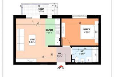Apartament cu 2 camere decomandat în Bragadiru