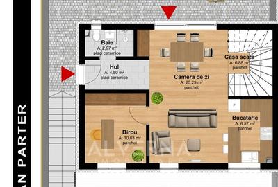 Duplex cu 4 camere cu Canalizare în Tăuți - 6
