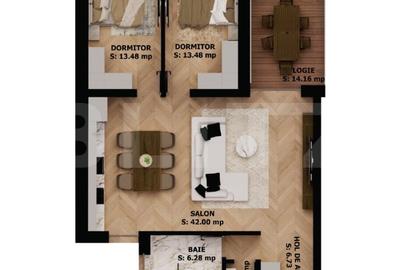 Apartament cu 3 camere decomandat, mobilat în Ultracentral