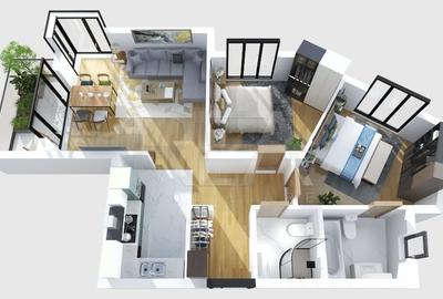 Apartament cu 3 camere decomandat în Moșilor