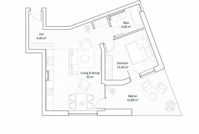Apartament cu 2 camere în Mehala