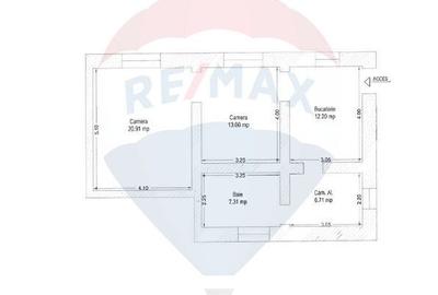 Apartament cu 3 camere semidecomandat în Central - 1