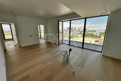 Apartament cu 3 camere semidecomandat în Pipera