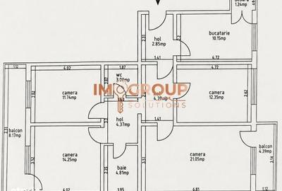 Apartament cu 4 camere decomandat în Gară