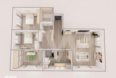 Apartament cu 3 camere în Central
