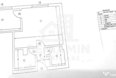 Apartament cu 2 camere semidecomandat în Central
