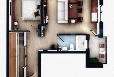 Apartament cu 2 camere semidecomandat în Florești - 1