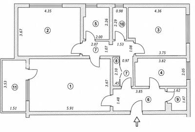 Apartament cu 3 camere decomandat în Cotroceni