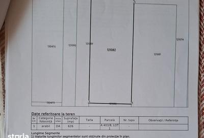 Teren de 626 mp, în Valu lui Traian