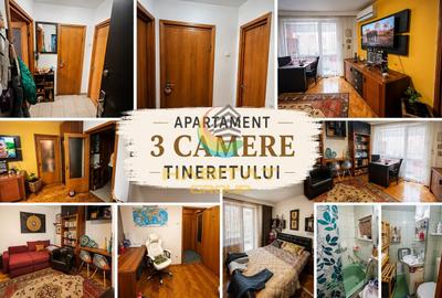 Apartament cu 3 camere semidecomandat în Tineretului