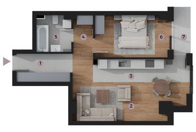 Apartament cu 2 camere decomandat în Tătărași - 2