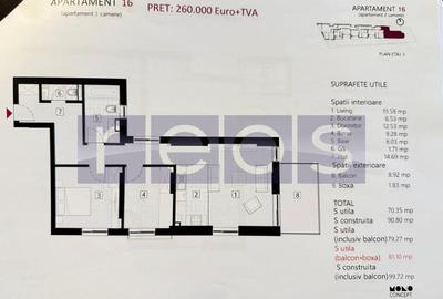 Apartament cu 2 camere în Eminescu - 2