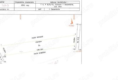 Teren de 2501 mp, în 1 Decembrie - 2