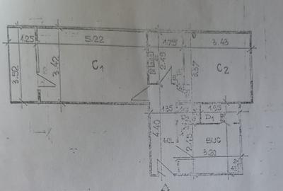 Apartament cu 2 camere decomandat în Gară