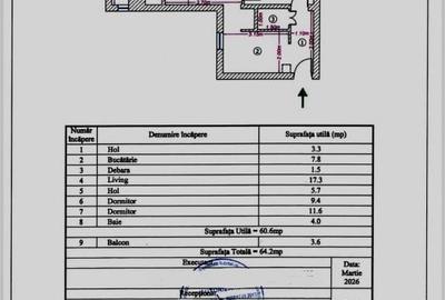 Apartament cu 3 camere în Militari