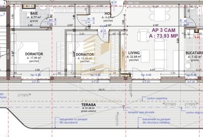 Apartament cu 3 camere semidecomandat în Florești - 2