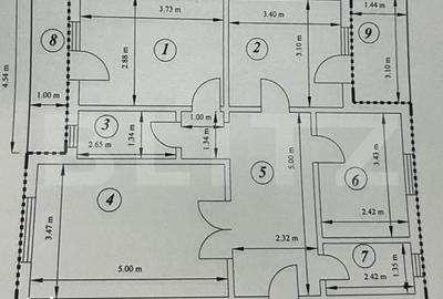 Apartament cu 3 camere decomandat în Central