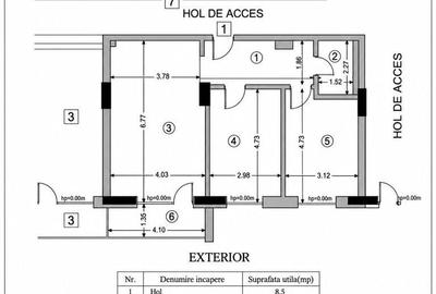 Apartament cu 3 camere în Iosia