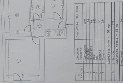 Apartament cu 2 camere decomandat în Central