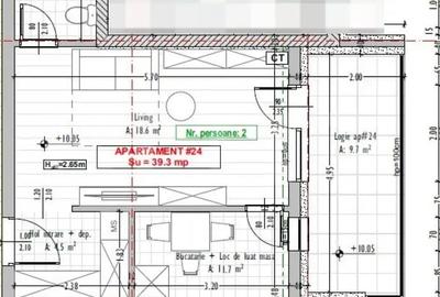 Apartament cu 2 camere semidecomandat în Florești