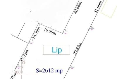 Teren Construcții intravilan de 2012 mp, în Lipovei - 1