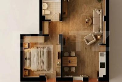 Apartament cu 2 camere decomandat în Burdujeni