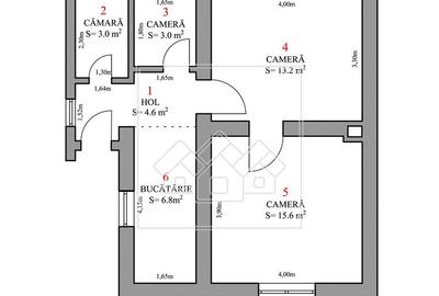 Casă cu 2 camere cu Teren 1167 Mp în Central - 12