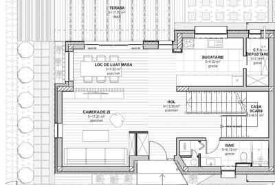 Duplex cu 4 camere cu Canalizare în Florești - 3