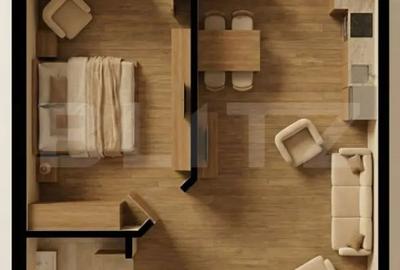 Apartament cu 2 camere decomandat în Burdujeni