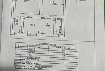 Apartament cu 2 camere semidecomandat în Elisabetin