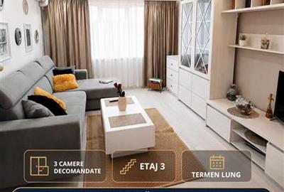 Apartament cu 3 camere decomandat, mobilat în Nord-Est