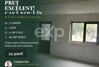 Casă individuală cu 3 camere cu Teren 667 Mp în Lunca Corbului