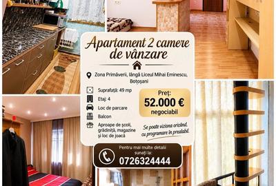 Apartament cu 2 camere semidecomandat în Central