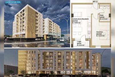 Apartament cu 2 camere decomandat în Republicii
