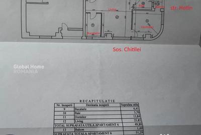 Apartament cu 2 camere semidecomandat în Central