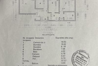 Apartament cu 3 camere decomandat în Central