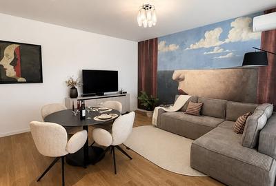 Apartament cu 2 camere semidecomandat, mobilat în Băneasa