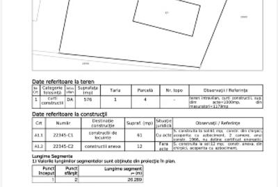 Teren Construcții intravilan de 576 mp, în Gălățui - 1