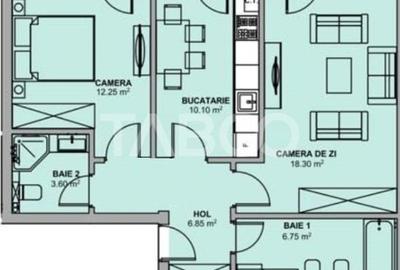 Apartament cu 2 camere decomandat în Șelimbăr - 8