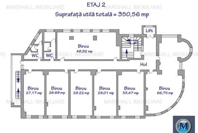 Birou, de 350.55999755859 mp, în Central - 8