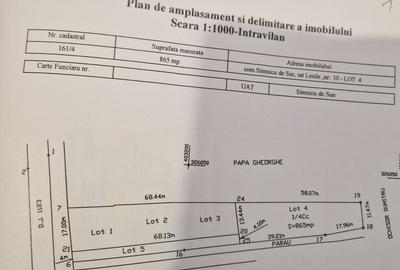 Teren de 865 mp, în Leșile