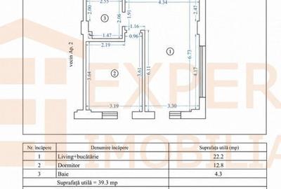 Apartament cu 2 camere în Nord